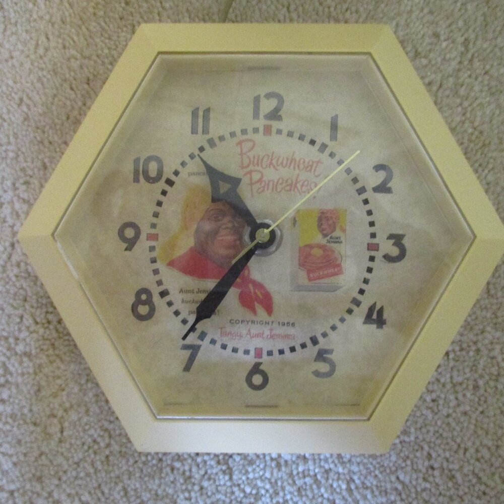 1956 Aunt Jemima Buckwheat Pancakes Vintage electric clock, RARE!